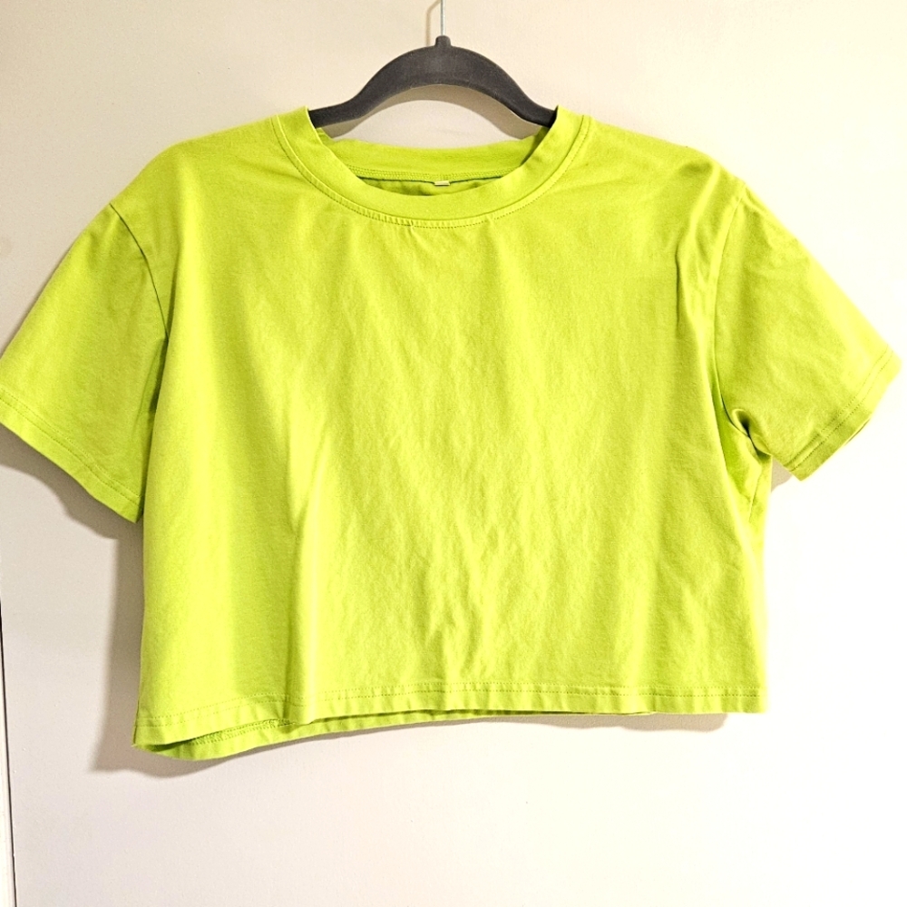 Neon Green Cropped T-Shirt